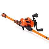 Sougayilang Baitcast Reel and Fishing Rod Combo, IM7 Graphite 2-Piece Blank Rods,EVA Handle & SStyle Hook Keeper