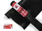 Rwraps Brushed Aluminum Vinyl Car Wrap Film in Black - 5ft x 1ft - Vehicle Sheet Roll with Adhesive Back and Air Release Technol