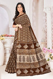 Tamaira Fashion Women'S Plain Cotton Saree (2499_Coffee