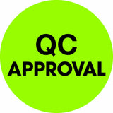 Tape Logic 1' Circle Label, 'QC Approval', Fluorescent Green, Roll of 500 Stickers, for Inventory Control and Warehouse Organiza