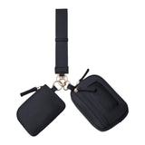 Merishopp Keychain Wristlet Wallet Waterproof Bag Purse For Dating Camping Backpacking Black