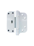 Brixwell Adjustable Guide Hinge Flat Leaf with NRP Pin, Steel Material, White Finish, 4 Height, 1-13/16 Width per Side, 3/32 Rig