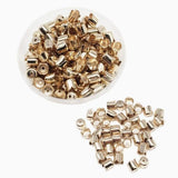 ATORSE 3x160 End Caps Jewelry Iron 10mm Cord End Cap Findings Golden