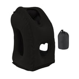 Myaddiction Inflatable Travel Pillow Office Neck Pillow For Sleeping Traveling Black