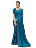 Satrani Womens Silk Saree (3431S290N_Teal)