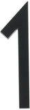 HyKo Products FM6/1 Floating House Number 1 (ONE) 6 High Black