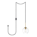 Living District Baxter 1-Light Mid-Century Metal Pendant In Brass