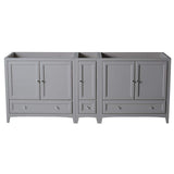 Fresca Oxford 83 Gray Traditional Double Sink Bathroom Cabinets - Cabinet Only (Sink Not Included)
