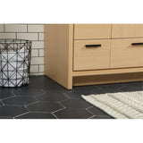 Elegant Decor Wyatt 36 Aluminum Alloy And Mdf Single Bathroom Vanity In Maple
