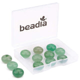 BEADIA Natural Green Aventurine Rondelle Stone with Large Hole (5.5mm) Loose Semi Gemstone Beads for Jewelry Making 14mmx7.5mm 1