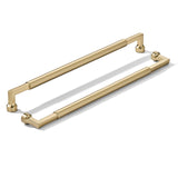 khtumeware 2-Pack 12-Inch(305mm) Satin Brass Cabinet Pulls,Heavy-Duty Brushed Brass Handles for Kitchen Cabinets, Cupboards, Dra