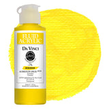 DA VINCI PAINTS Professional Artist Fluid Acrylic Paint, Aureolin, 4oz