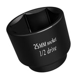 Felisbieti 25mm socket Oil Filter socket wrench 1/2driver 6 Point Axle Nut Remove tool