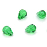 50pcs Adabele Austrian 10mm Faceted Teardrop Crystal Beads Fern Green Compatible with 5500 Swarovski Crystals Preciosa