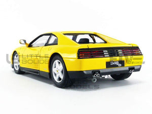 Hot Wheels Wholesale 1989 Ferrari 348 Tb Yellow Elite Edition 1/18 Diecast Car Model By Hotwheels