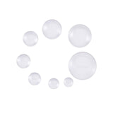 LiQunSweet 100 Pcs 10-Sizes Transparent Half Round Flat Back Clear Glass Dome Cabochons for Cameo Photo Pendant Craft Jewelry Ma