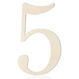 Large Wooden Numbers 12 Inch Paintable Wood Number 5 for Wall Decor, 1/5 Inch Thick Wooden Number Shape Cutouts for DIY Crafts P