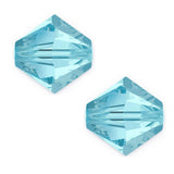 200pcs Adabele Austrian 5mm Faceted Loose Bicone Crystal Beads Aquamarine Blue Compatible with Swarovski Crystals 5301/5328 SSB5