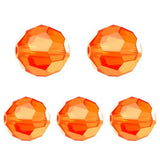 1000pcs Czech 6mm Faceted Round Crystal Glass Beads Spacers Bulk Orange Sun