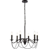 Elegant Lighting Living District Westley 6 Lights Pendant In Black