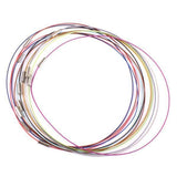 ATORSE 4x12pcs Mixed Steel Memory Wire Cord Necklace Choker Findings DIY 46cm