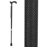 Vive Adjustable Walking Cane, Carbon Fiber Lightweight Stick for Men, Women Mobility Aid, Adjust Height, Rubber TipPortable
