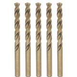 Metric Cobalt Drill Bits 9.5mm 5PCS, M35 high Speed Steel, high Hardness Straight Shank Drill, Mechanical or Hand Drill for Dril