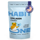 HABIT ONE Collagen Protein Creamer for Coffee with Probiotics, Creatine & Coconut MCT Oil - Made in USA - Gut Health, Beauty & R
