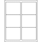 MACO Laser/Ink Jet White CoverAll Shipping Labels, 31/3 x 4, 6 per Sheet, 600 per Box (ML0600)