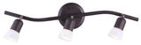 James 3-Light Track Lighting, Oil Rubbed Bronze, Adjustable Alabaster Glass Shades, 50W G10 Compatible, 23 Inch Wide, Modern Ind