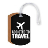 Gingercrush Addicted To Travel Luggage Tag Customized Luggage Tag | Bag Tag | School Bag Name Tag | Travel In Style Personalize