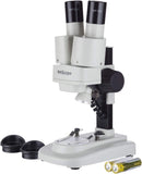 AMSCOPEKIDS SE100X Portable Binocular Stereo Microscope, WF5X and WF10x Eyepieces, 10X and 20X Magnification, 2X Objective, Tun