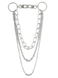 Urban Creation Silver Polished Hip Hop Punk Chain Belt Hanging