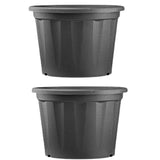 Hug A Plant |Plastic Container Pots (Black,18Inch,Pack Of 2)