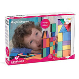 Edushape Magic Shapes Magnetic Foam Building Blocks, 54 Piece