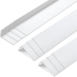 Sasylvia 10 Pcs 2 x 1 x 36 Inches Wall Corner Protector Guards, Avoid Scratching Scuffs, White Vinyl Corner Trim Molding, Ease I