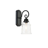 Living District Indoor Modern Home Decorative Bright Ceiling Spire 1 Light Black Wall Sconce