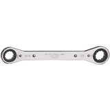 Klein Tools 68205 Ratcheting Box Wrench, Made in USA, 11/16Inch x 3/4Inch with Reverse Ratcheting and Chrome Plated Finish