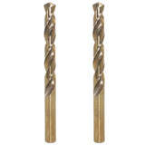 4.8mm Metric M35 Cobalt Steel Extremely Heat Resistant Twist Drill Bit of 2pcs with Straight Shank to Cut Through Hard Metals Su