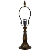 TCODTPOL Tiffany Table Lamp Base Replacement Only Fit for Stained Glass Table Lamp Shade, Resin Finished in Bronze with Harp and