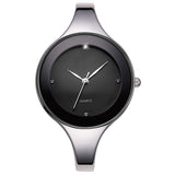 Weicam Women Weaving Crystal Cuff Bracelet Bangle Watch Analog Quartz Wrist Watches For Lady (Black), Black, Modern