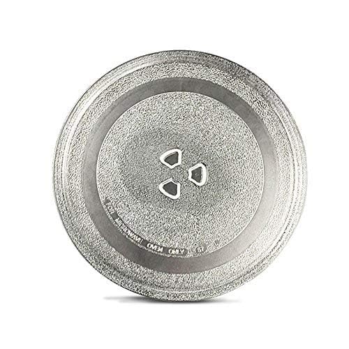 Diameter 9.6inch/24.5cm Thickened Heat Resistant Microwave Glass Plate Turntable Tray Accessories for Small Microwave