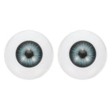 PATIKIL 24mm Doll Eyes, 2 Pcs Realistic Acrylic Eyes Plastic Half Eyeballs for Dolls Masks Halloween Props Art Craft, Blue Gray