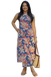 Anni Designer Women'S Rayon Viscose Straight Printed Kurta With Pant (Vcm Cerosin_Xxl_Dark Blue_Xx-Large),Dark Blue,2XL