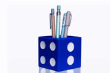 Tatsam Dice Shape Pen And Pencil Holder For Office Stationery/Home | Spoon Holder For Table Accessories (Blue)