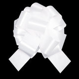 12 PCS 6 Inch White Pull Bows - Perfect for Gift Wrapping, Wedding Decor, Car Bows, Birthday Parties, Christmas and Valentines 