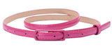 Selighting WomenS Solid Color Faux Leather Skinny Belts For Dresses