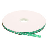 MECCANIXITY Grosgrain Ribbons 100 Yards 3/8 Inch Forest Green with White Dots Ribbon Bow Decoration for Crafts Gift Wrapping Wed