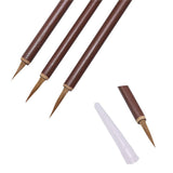 Color Bristles 3Pc Artist Round Bamboo Handle Natural Fine Tip Soft Bristles Paint Brush Set For Calligraphy Oil Painting Waterc