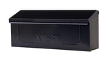 ARCHITECTURAL MAILBOXES Townhouse Galvanized Steel, WallMount Mailbox, Black Small